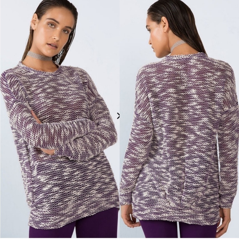 Fabletics | Juliette Pullover Size XL. Purple & white